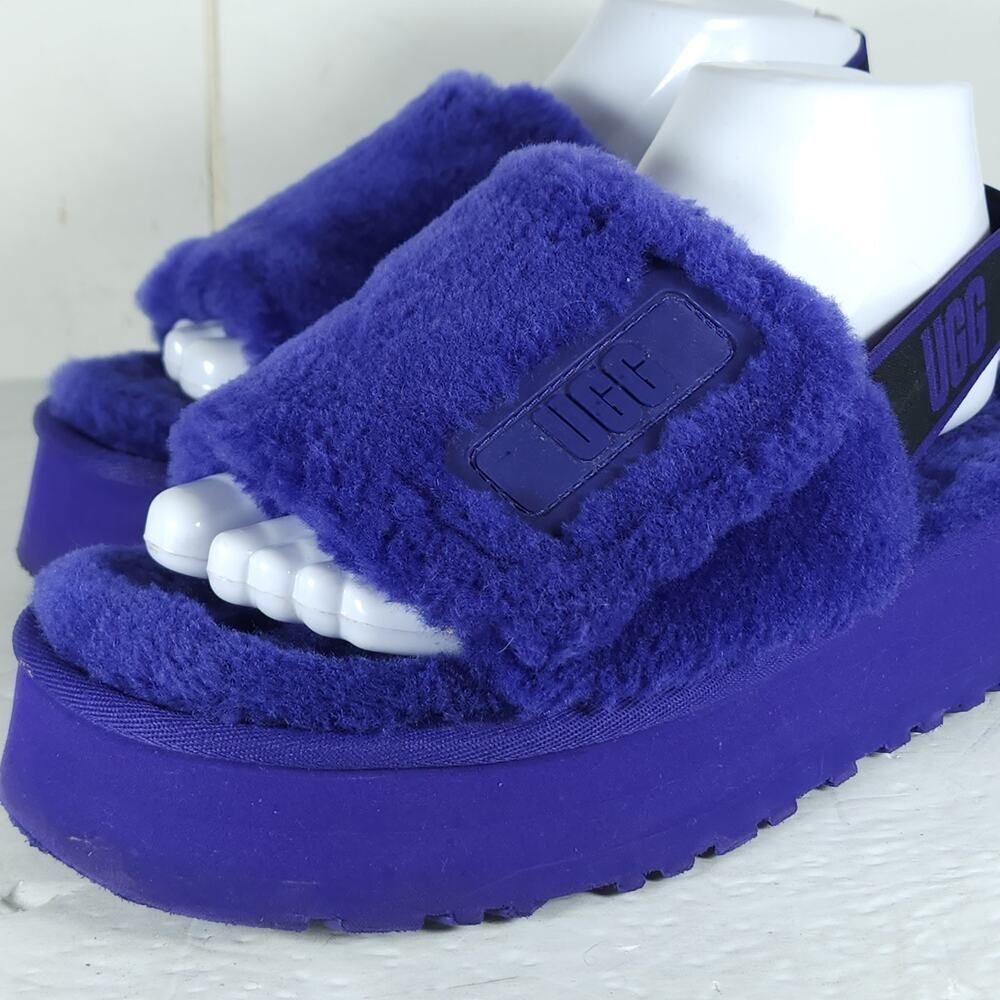 UGG Women's Disco US9 Violet Night Platform Shearling Slide Slippers - Picture 12 of 16